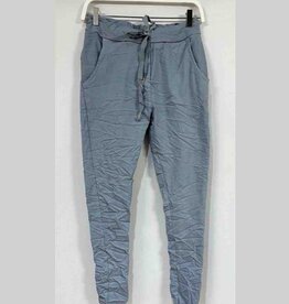 Antonella Crinkle Joggers - Denim Blue