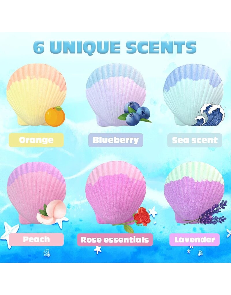 Shell Bath Bombs with Surprise Inside