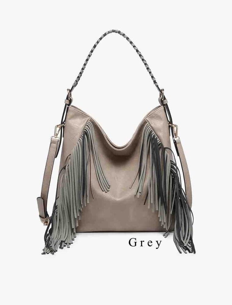 Sav Distressed Hobo w/ Fringe Detail