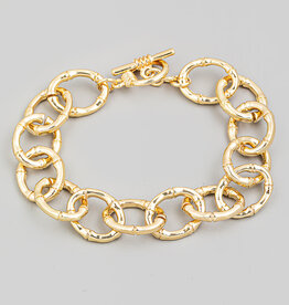 Circle Bamboo Toggle Chain Bracelet