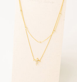 Sterling Silver Dainty Layered Cross Necklace