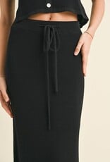 Knitted Maxi Skirt - Black