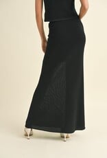 Knitted Maxi Skirt - Black