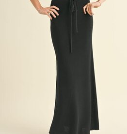 Knitted Maxi Skirt - Black