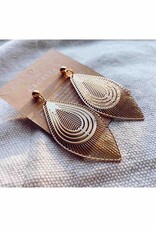 Gold Feather Filigree Earring