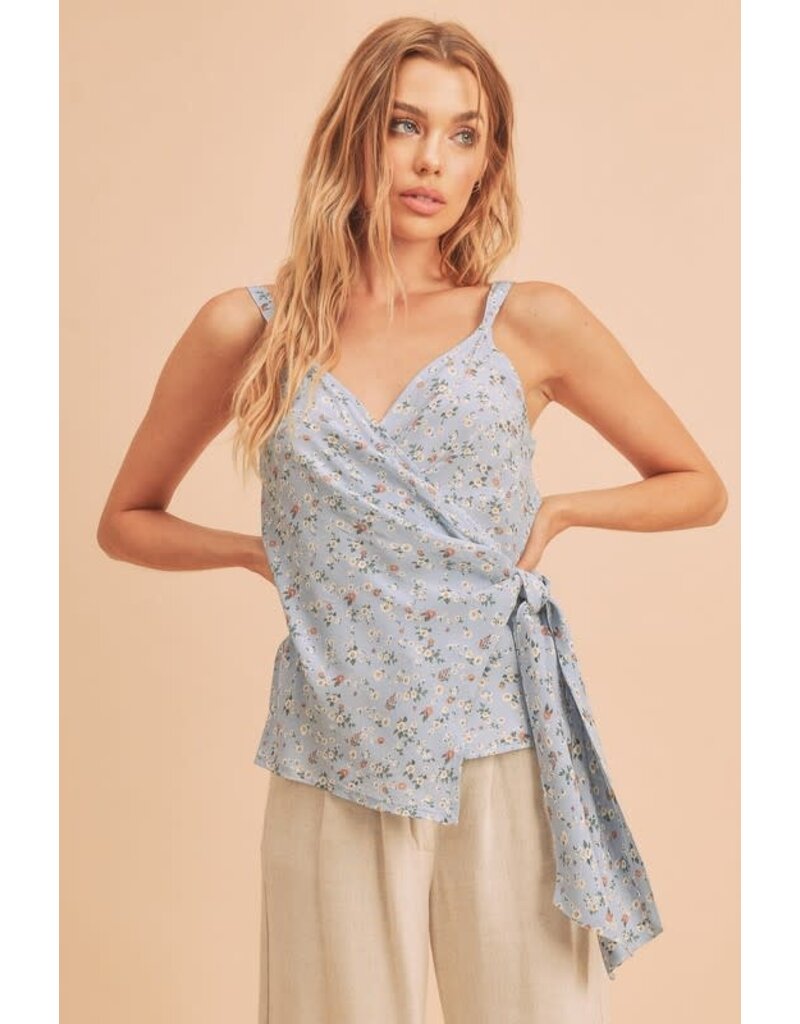 Malorie Top - Sky Floral