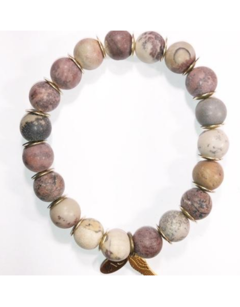 Into The Sunset Mauve Multi Agate Spacers