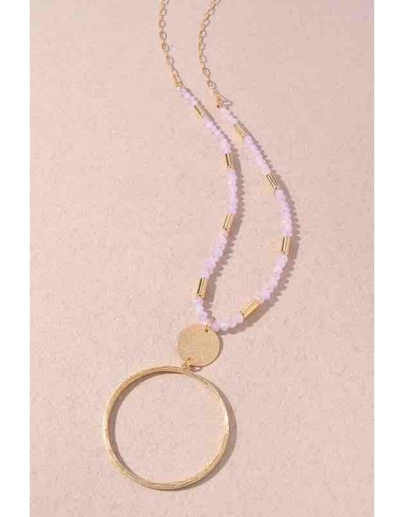 Double Round Long Necklace