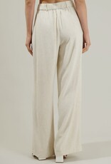 Presley Chelsea Belted Wide Leg Trousers - Natural