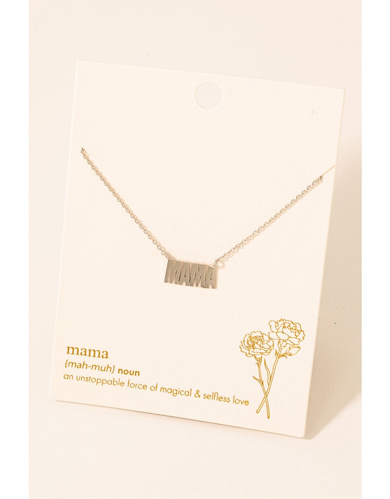 Mama Pendant Chain Necklace