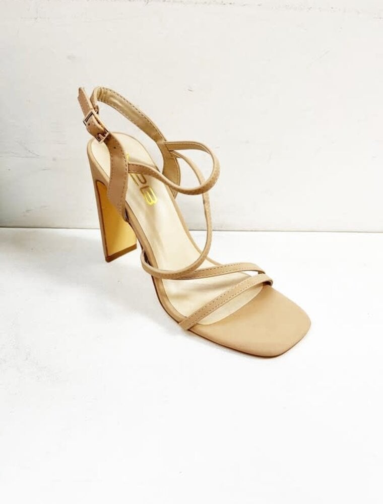 Ally Ankle Strap Heel - Nude