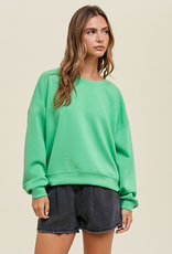 Scuba Relaxed Crop Sweatshirt - Key Lime