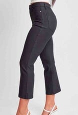 Hyperstretch Cropped Kick Flare - Black