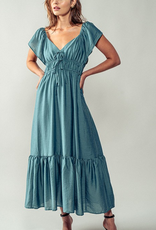 Classy Cocktail Midi Dress - Light Teal