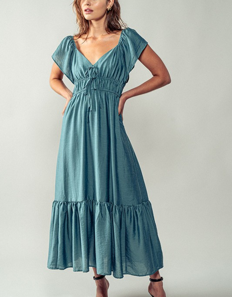 Classy Cocktail Midi Dress - Light Teal