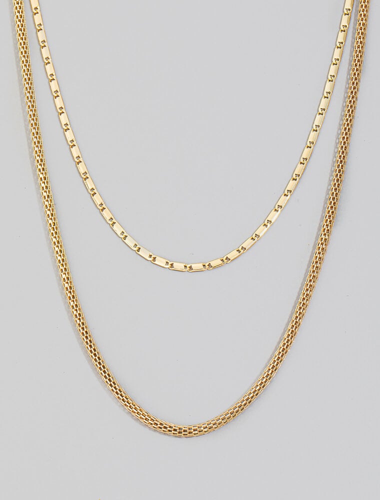 Mixed Layered Chain Link Necklace