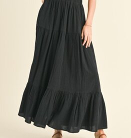 Tiered Banding Skirt - Black