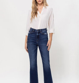 Astrid Distressed Hem Kick Flare Jeans