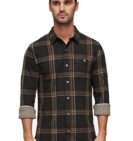 Sellers LS Hero Knit Flannel - Charcoal/Brown