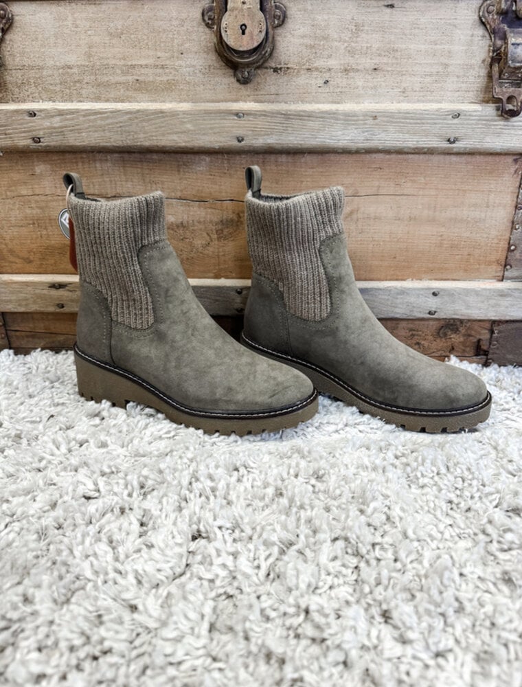 Kara Sweater Boot - Khaki