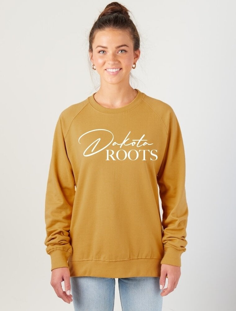 Dakota Roots Puff Print Crew - Mustard