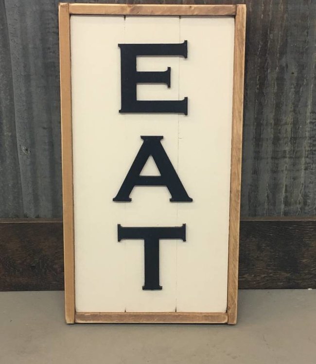 EAT metal cut out sign
