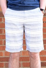 Navy Striped White Shorts