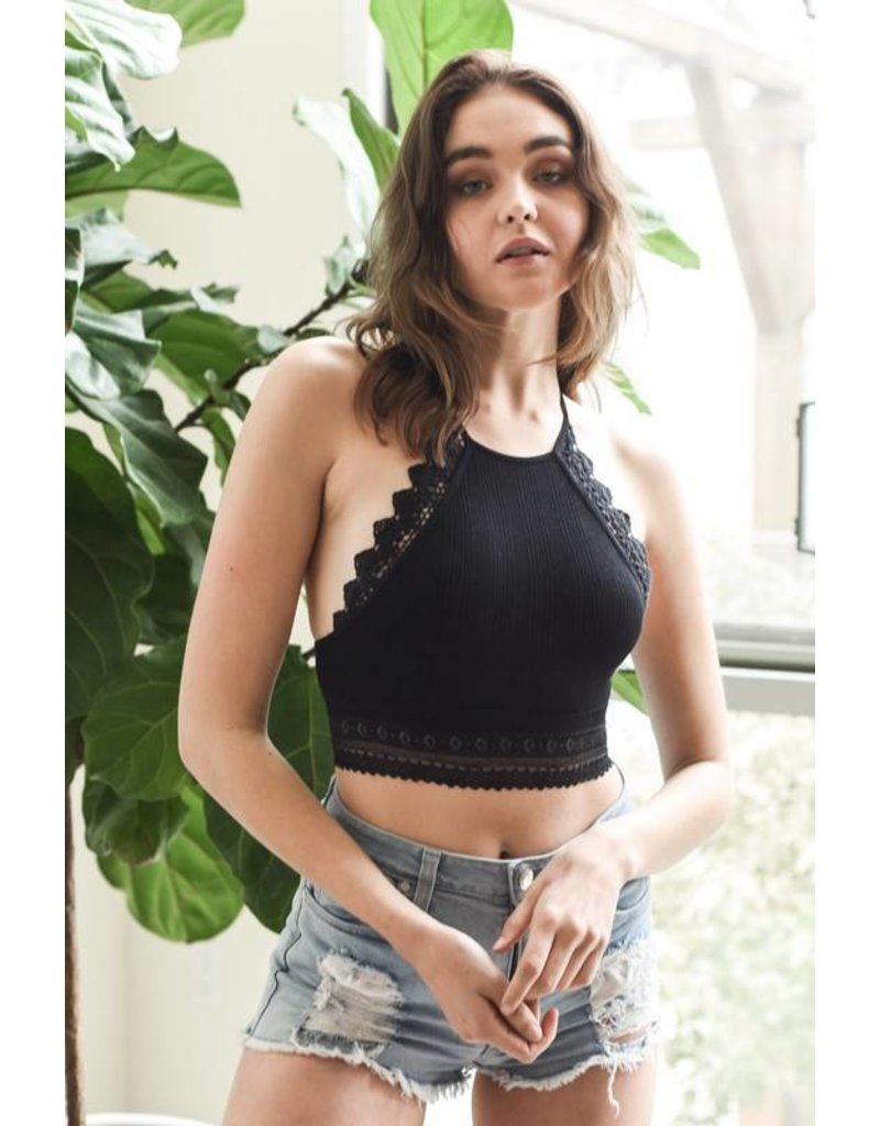 lace trim bralette