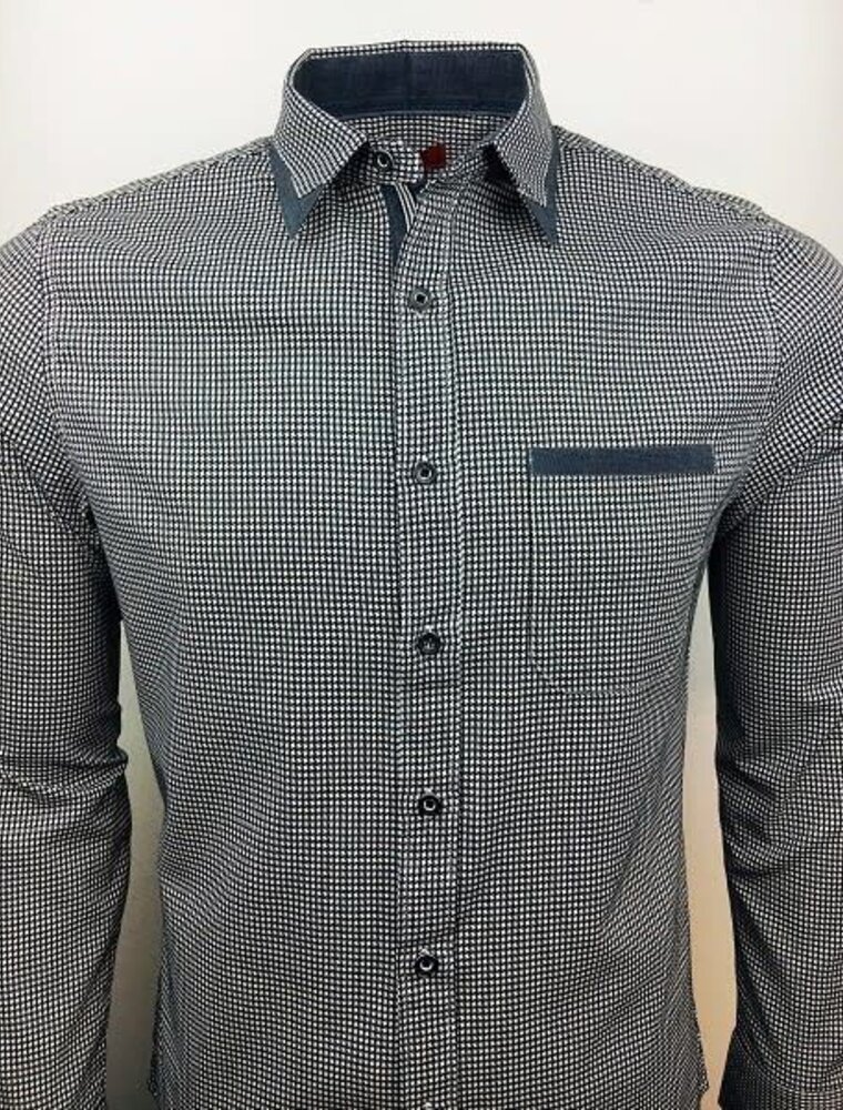 Black & White Patterned Button Up