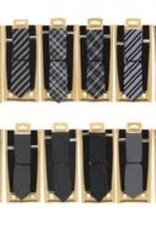 Clip On Suspenders & Necktie Set