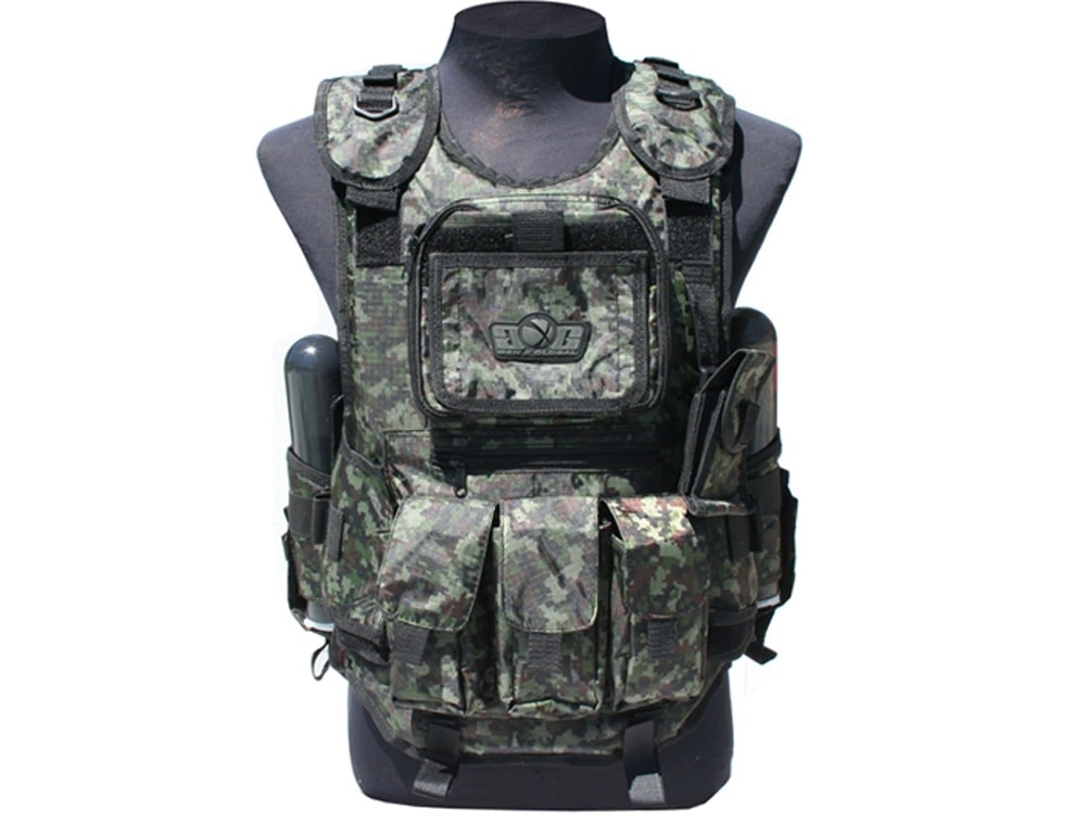 Gen X Tactical Paintball Vest (Digital Green) Bronson