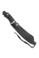 Honshu Honshu Boshin Parang With Leather Belt Sheath - 7Cr13 Stainless Steel Blade, Thru-Holes, Molded TPR Handle, Lanyard Hole - Length 19 1/2”