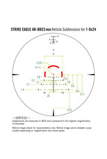 Vortex Vortex Strike Eagle 1-8x24 Riflescope AR-BDC3 MOA Reticle SE-1824-2