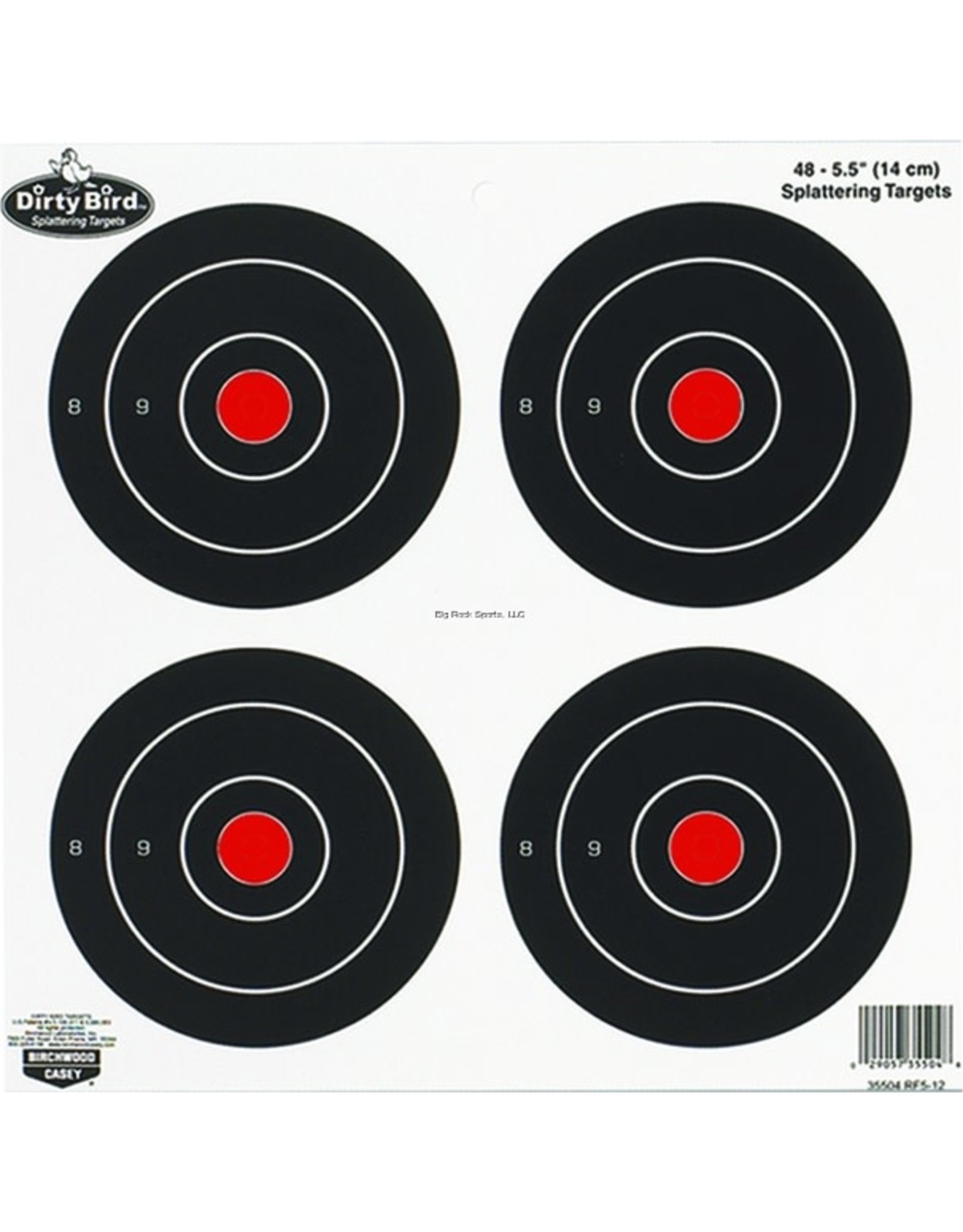 Birchwood Casey Birchwood Casey 35504 Dirty Bird Bullseye 6" 48 Targets 12/Pk