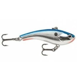Rapala Rapala SLR06CHB Slab Rap, Crankbait, Variable Depth, 2-1/2", 3/8 oz, #8 Hooks, Chrome Blue