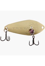 Freedom Tackle Freedom Minnow Jigging Spoon 1.5" 3/32oz Gold w/Purple Glass Bead