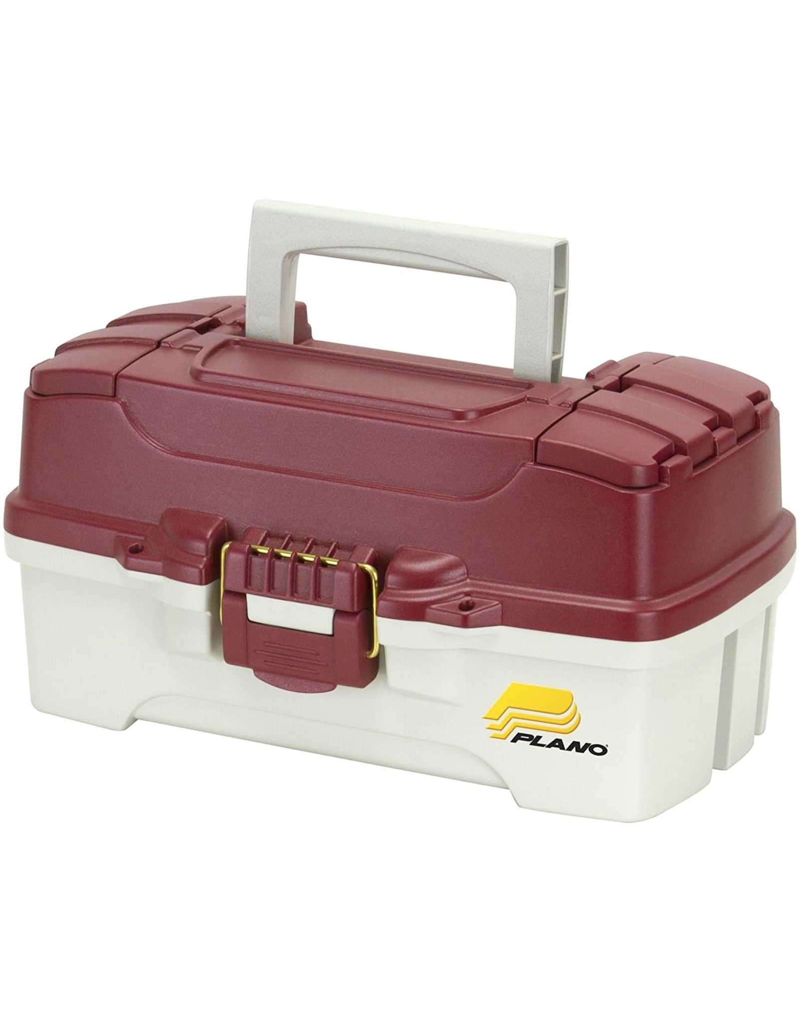 Plano Plano 620106 1 Tray Tackle Box w/Dual Top Access Red Met/Off White