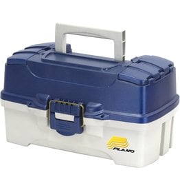 Plano Plano 620206 2 Tray Tackle Box w/Dual Top Access Blue Met/Off White