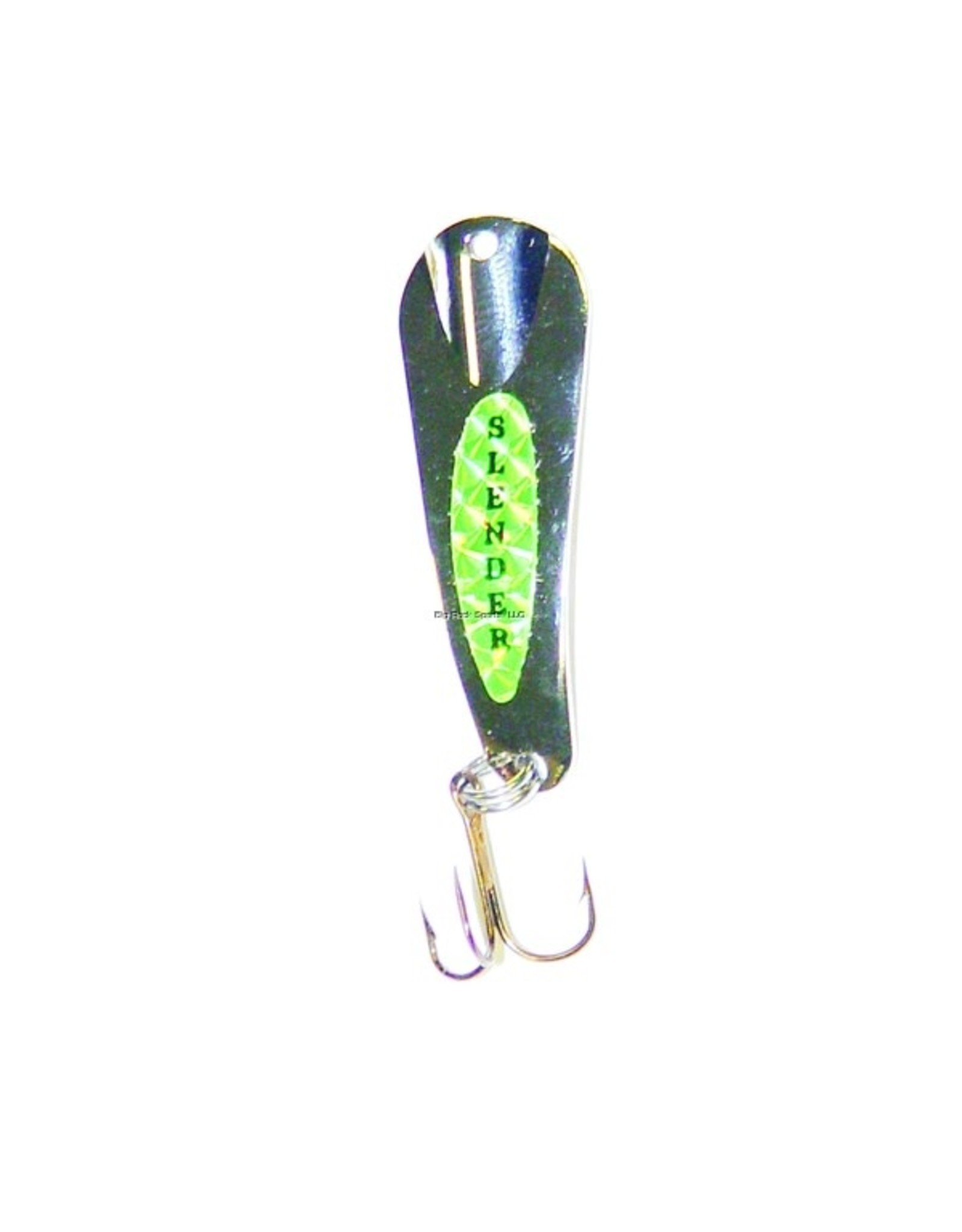 Custom Jigs Custom Jigs SL18-P-102 Slender Spoon 1/8oz Silver/Lime