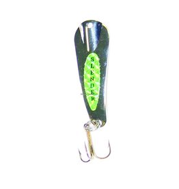 Custom Jigs Custom Jigs SL18-P-102 Slender Spoon 1/8oz Silver/Lime
