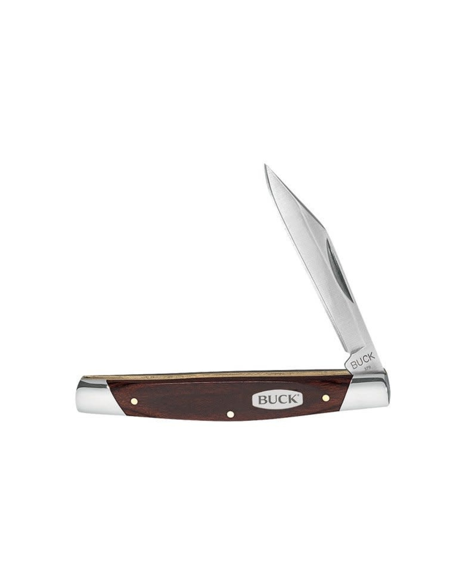 Buck Knives Buck 379 Solo Single Blade Pocket Knife 3" Closed, Woodgrain Handles 0379BRW