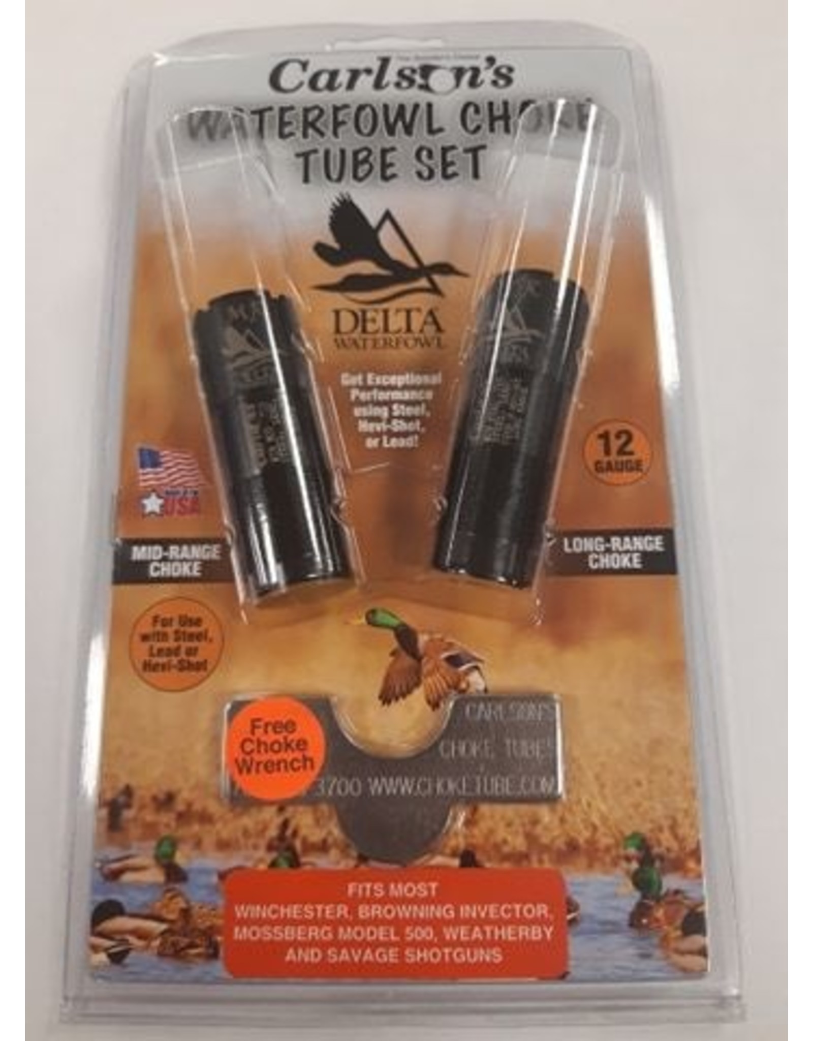 Carlson's Choke Tubes Winchester, Browning Invector, Mossberg model 500, Weatherby and Savage 12ga Delta Waterfowl Choke Tube Set 07470