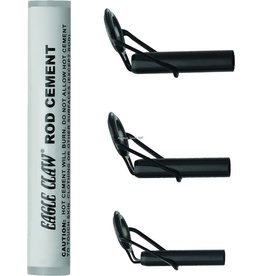 Eagle Claw Eagle Claw Heavy Duty Repair Kit Black 3 Rod Tips & Glue