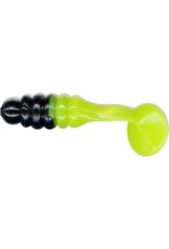 slider Slider CBPF5 Crappie/Panfish Grub 1" Black/Chartreuse Tail 18/pack