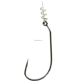 Owner Owner 5132-141 TwistLock Bass Hook with Centering-Pin Spring, Size 4/0, Needle Point, Forged Shank, 3X Strong, Black Chrome, 5 per Pack (008111)