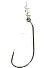 Owner Owner 5132-121 TwistLock Bass Hook with Centering-Pin Spring, Size 2/0, Needle Point, Forged Shank, 3X Strong, Black Chrome, 5 per Pack