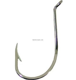 Mustad Mustad 92553-NI-1/0-8 Classic Beak Hook, Size 1/0, Barbed, Forged, 1X Strong, Offset, Octopus, Up Eye, Nickel, 8 per Pack