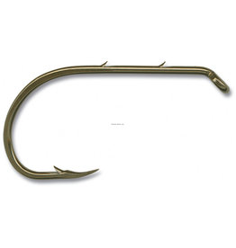 Mustad Mustad 92641-BR-2-10 Classic Beak Hook, Size 2, Forged, 2 Slices in Special Long Shank, Offset, Down Eye, Bronze, 10 per Pack (333559)