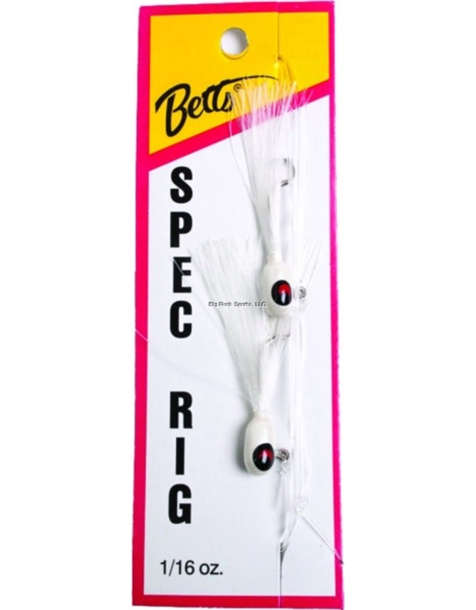 Betts Betts 780-6-1 Spec Rig , 1/16 oz, White/White, 2/Pack
