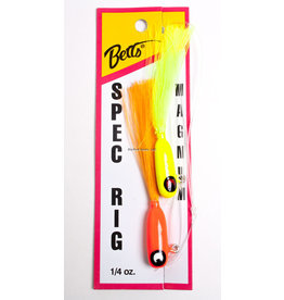 Betts Betts 780-4-6 Magnum Spec Rig , 1/4 oz, Chartreuse/Orange, 2/Pack